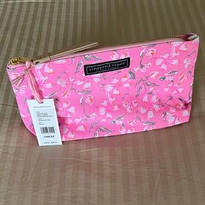 NWT Vineyard Vines Oleander Floral Canvas Zip Pouch